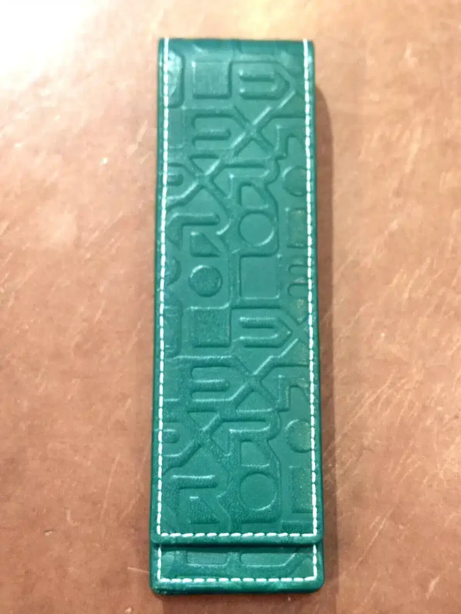 NEW Rolex Authentic Luxury Green Jubile Embossed Leather Pen Pouch Case