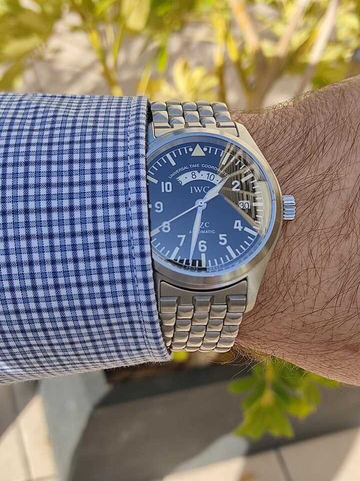 פילוט 2 אזורי זמן פלדה אוטומטי IWC