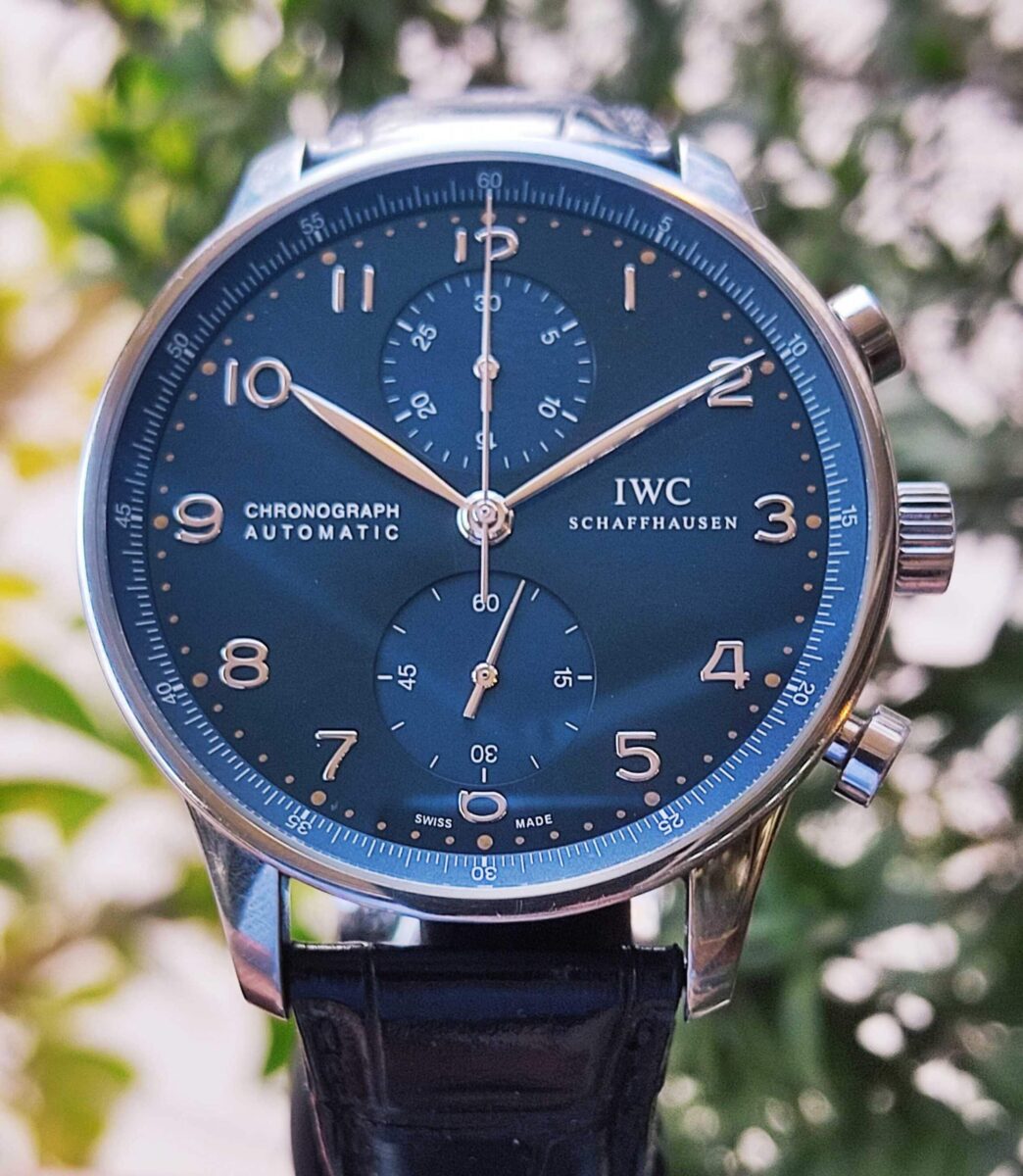 IWC שפהאוזן פורטוגז כרונוגרף לוח כחול