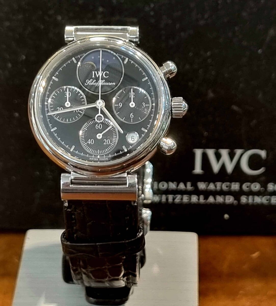 IWC דה וינצ’י נשים פלדה כרונוגרף 29ממ מנגנון קוורץ