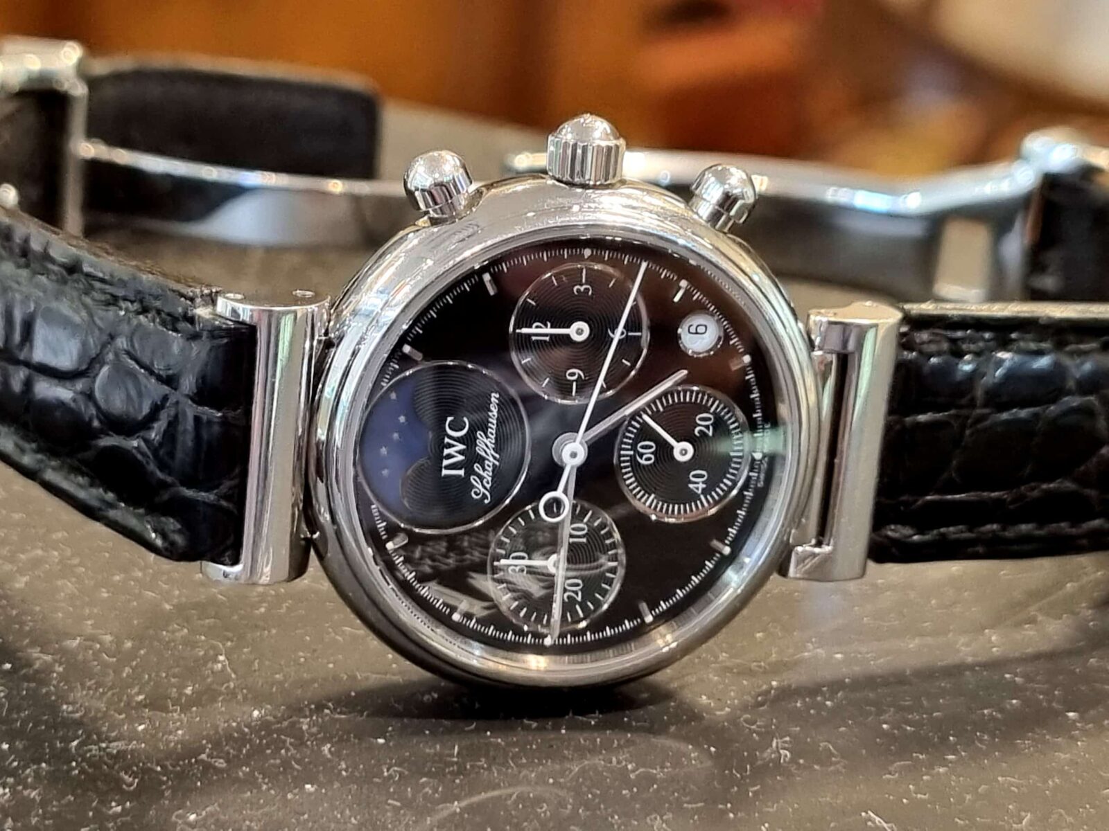 IWC דה וינצ’י נשים פלדה כרונוגרף 29ממ מנגנון קוורץ