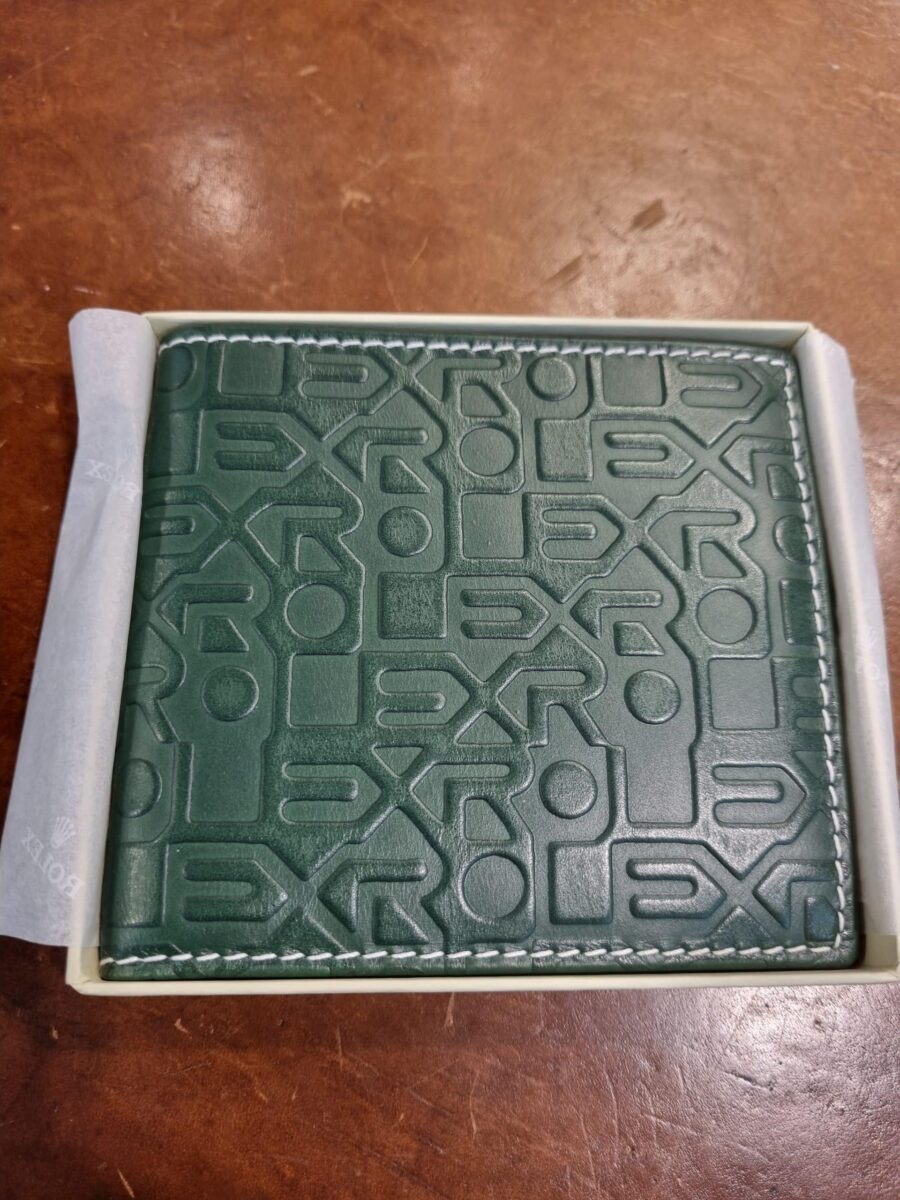 Rolex Green Leather Wallet