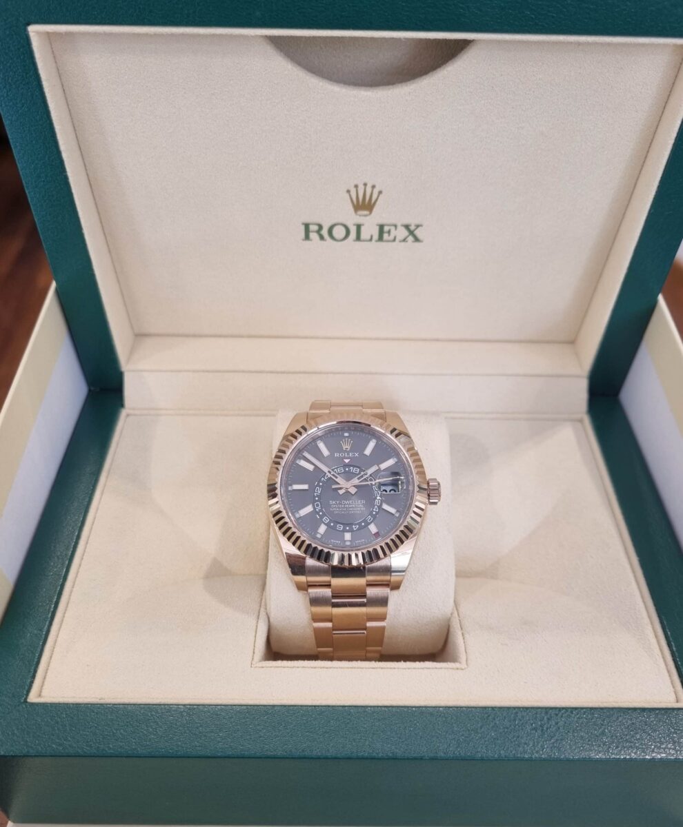 Rolex Sky-Dweller Rose Gold Rhodium Dial