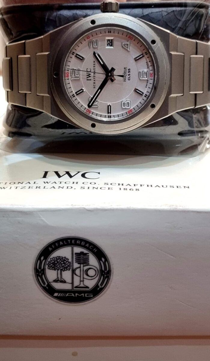 IWC אינג’ניר מהדורה מיוחדת איי אם ג’י עבור מרצדס טיטניום מנגנון אוטומטי דגם.3227 יד שנייה שנת 2005