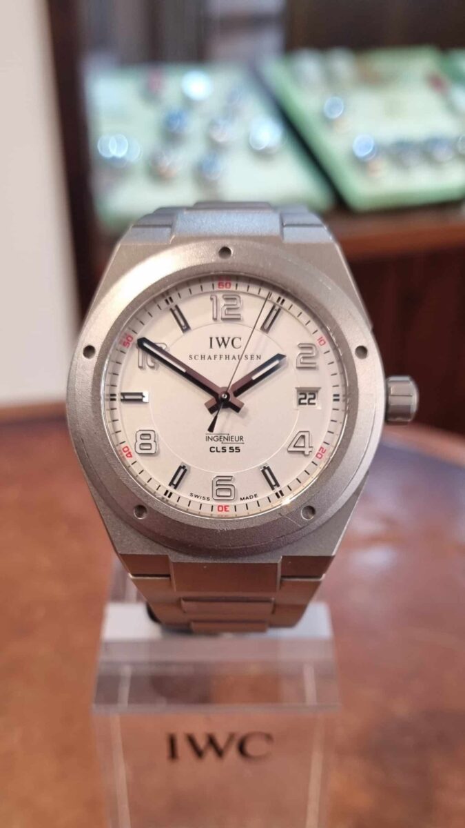 IWC אינג’ניר מהדורה מיוחדת איי אם ג’י עבור מרצדס טיטניום מנגנון אוטומטי דגם.3227 יד שנייה שנת 2005