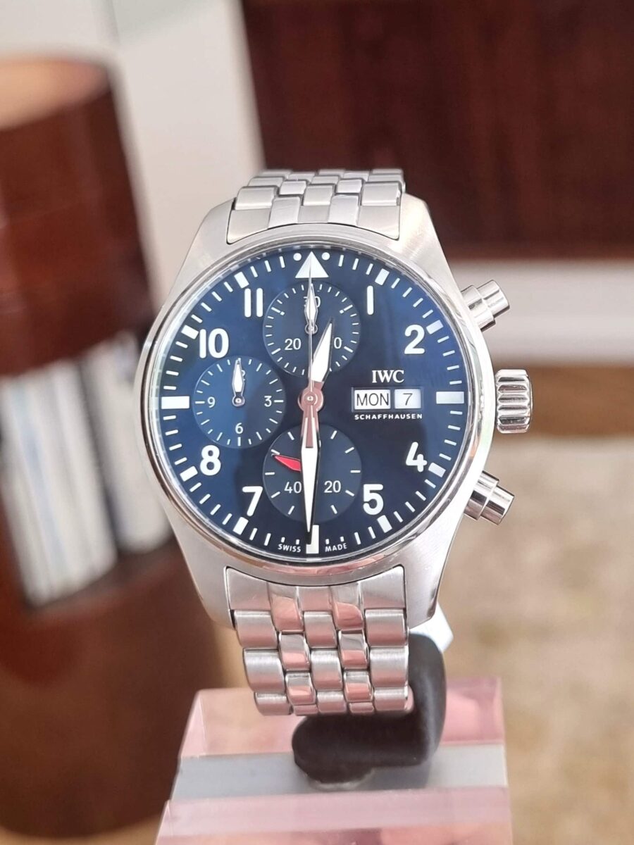 IWC פילוט כרונוגרף אוטומטי לוח כחול יד שנייה שנת 2021 דגם.388102