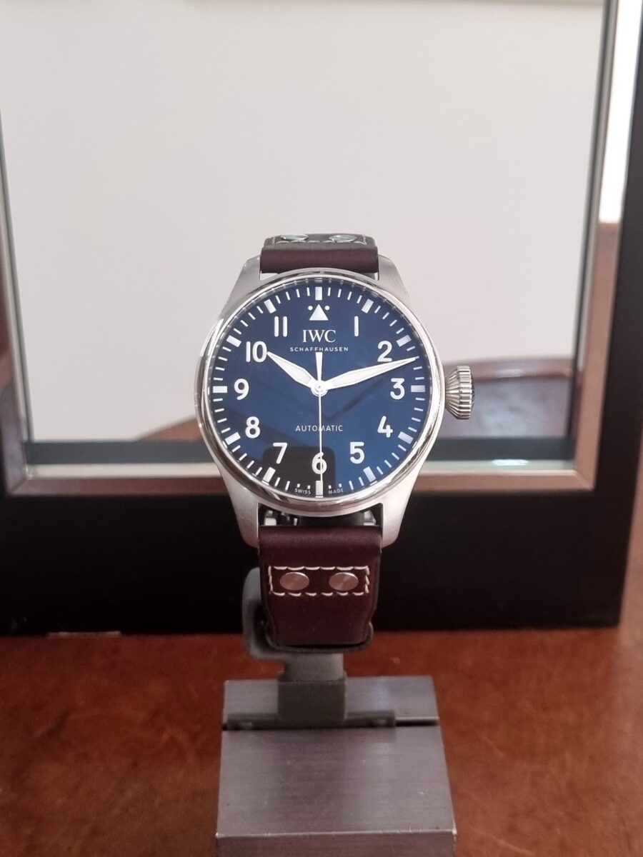IWC ביג פילוט 43מ"מ מננגנון אוטומטי יד שנייה דגם.329301 לוח שחור