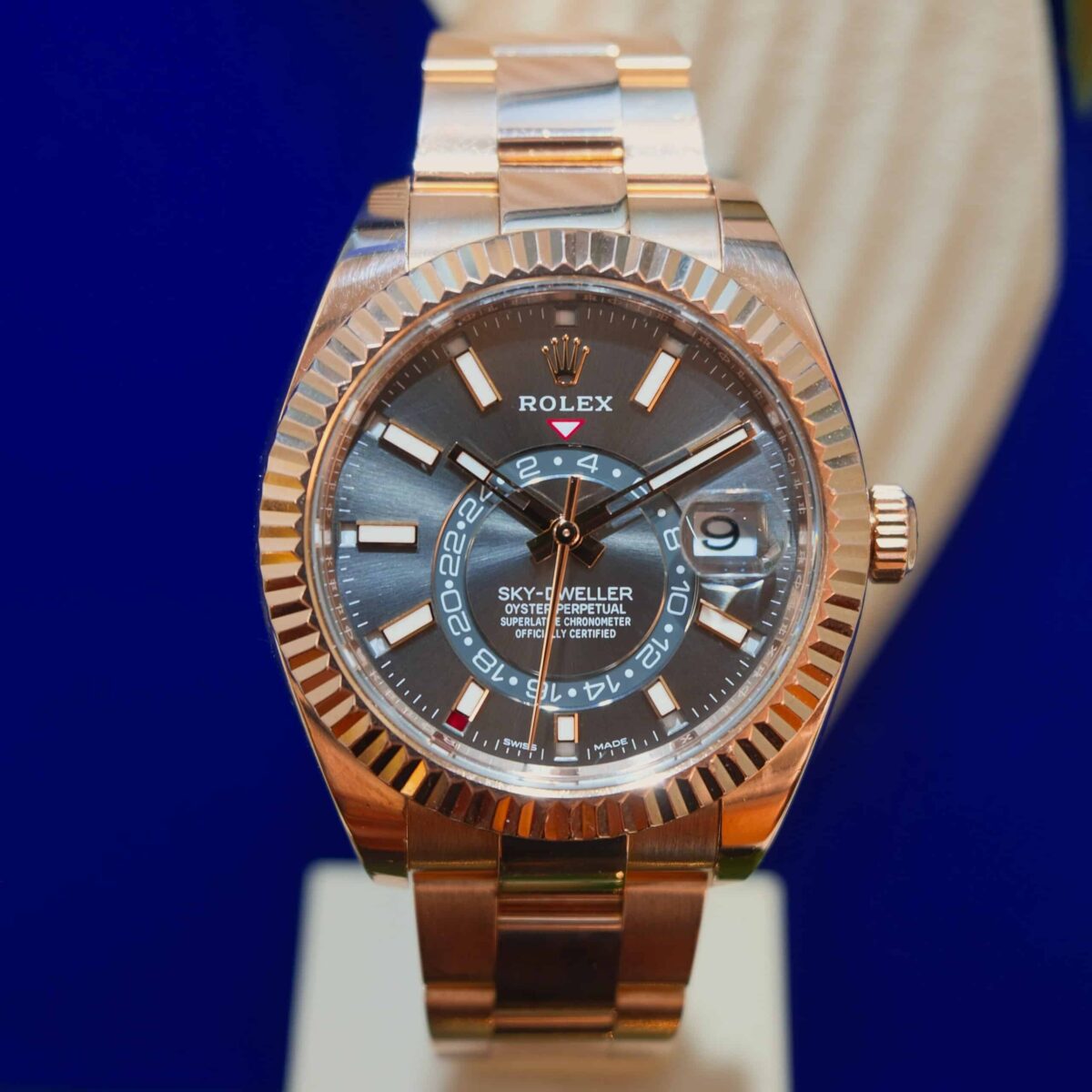 Rolex Sky-Dweller Rose Gold Rhodium Dial
